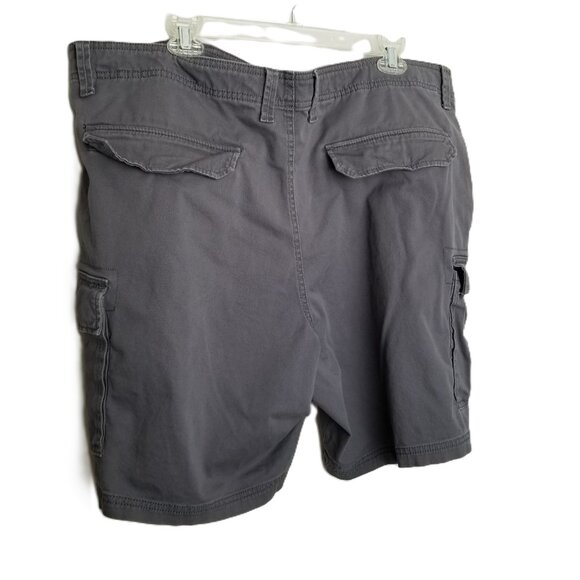 George Mens Cargo Shorts Size 44 Charcoal Gray Cotton Utility Pockets Streetwear - Picture 2 of 8